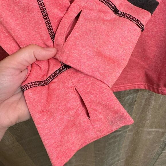 PINK Victorias Secret Hot Pink Heather Active Pullover Sweater Large - Picture 5 of 7